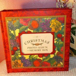 CHRISTMAS STORAGE RED MEMORY BOX PHOTO ALBUM